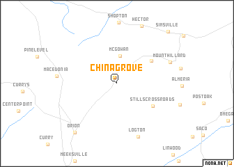 map of China Grove