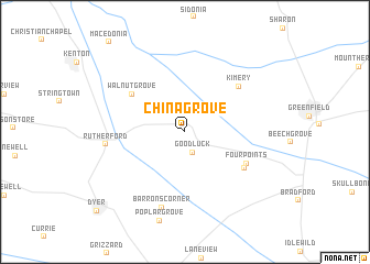 map of China Grove