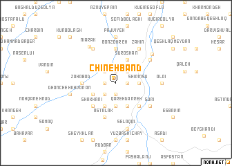 map of Chīneh Band