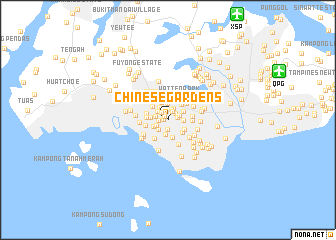 map of Chinese Gardens