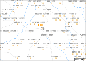 map of Chinú