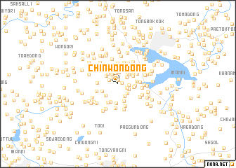 map of Chinwŏn-dong
