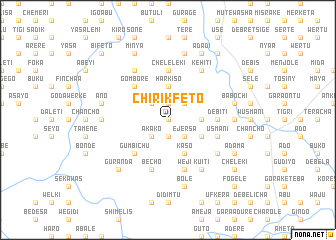map of Chʼirīkʼfeto