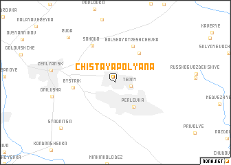 map of Chistaya Polyana