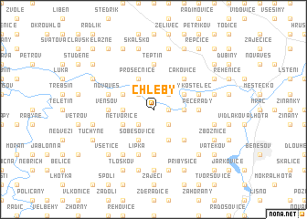 map of Chleby