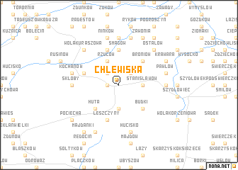 map of Chlewiska