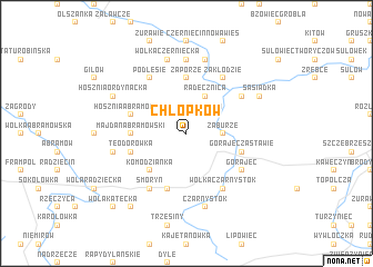 map of Chłopków