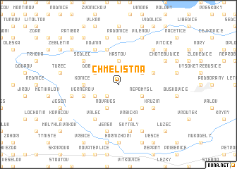map of Chmelišťná