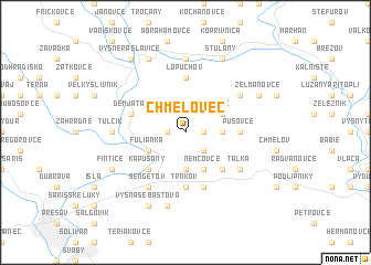 map of Chmeľovec