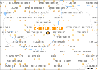 map of Chmielewo Małe