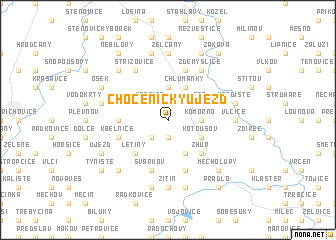 map of Chocenický Újezd
