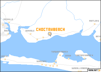 map of Choctaw Beach