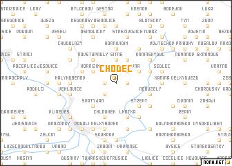 map of Chodeč