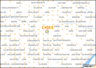 map of Chões