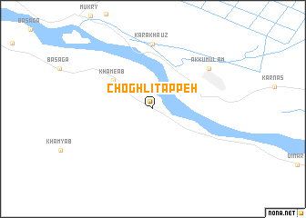 map of Choghlī Tappeh