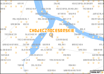 map of Chojeczno Cesarskie