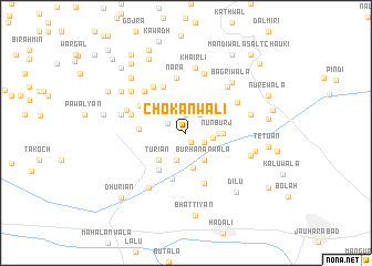 map of Chokānwali