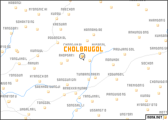 map of Chŏlbau-gol