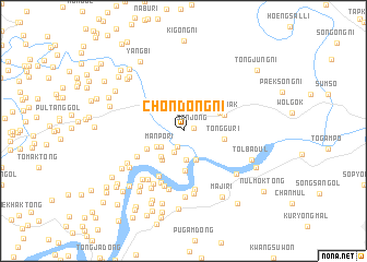 map of Chŏndong-ni