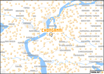 map of Chŏngam-ni