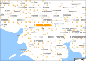 map of Chŏngbong