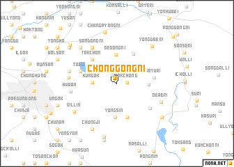 map of Chŏnggong-ni