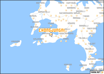 map of Chŏngjung-ni