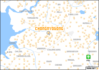 map of Chŏngnyŏ-dong