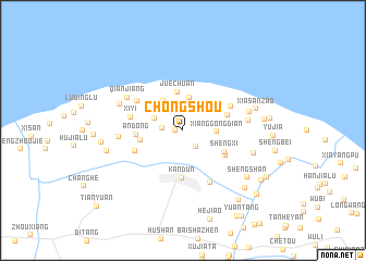 map of Chongshou