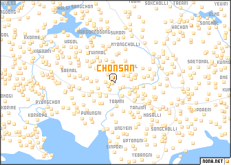 map of Chŏnsan