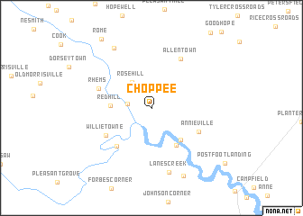 map of Choppee