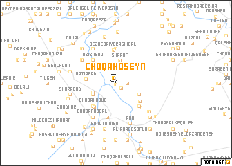 map of Choqā Ḩoseyn