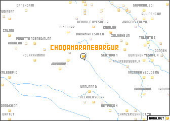 map of Choqāmārān-e Bargūr