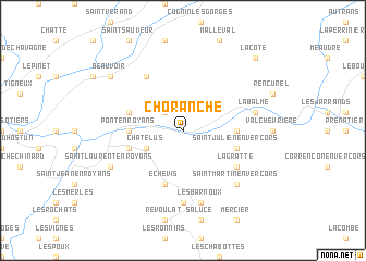map of Choranche