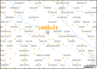 map of Chořelice