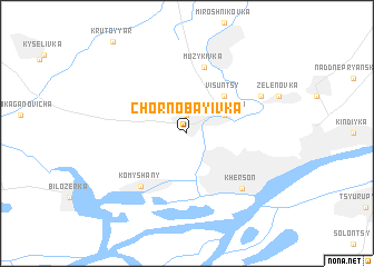 map of Chornobayivka