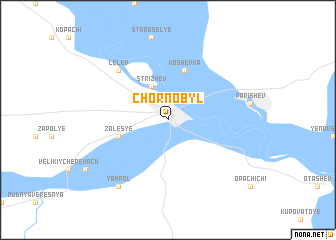 map of Chornobylʼ