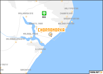 map of Chornomorka