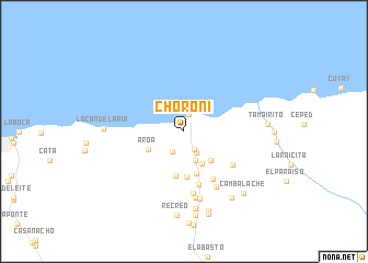 map of Choroní
