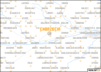 map of Chorzęcin