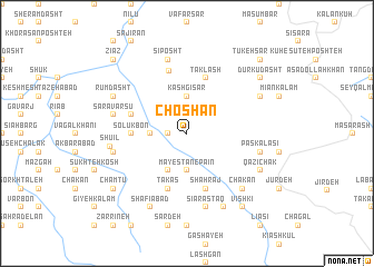 map of Choshān