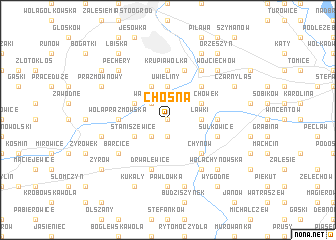 map of Chośna