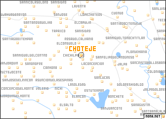 map of Chotejé