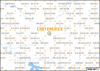 map of Chotěměřice