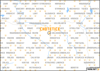 map of Chotětice