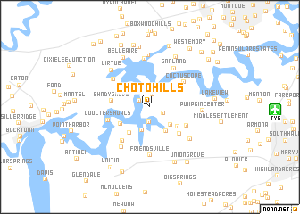 map of Choto Hills