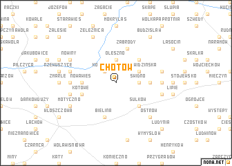 map of Chotów