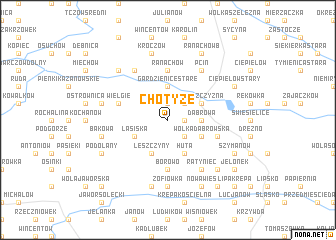 map of Chotyze