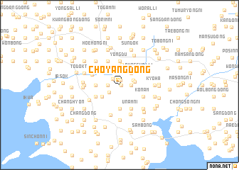 map of Choyang-dong