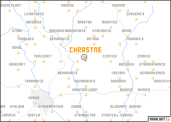 map of Chrastné